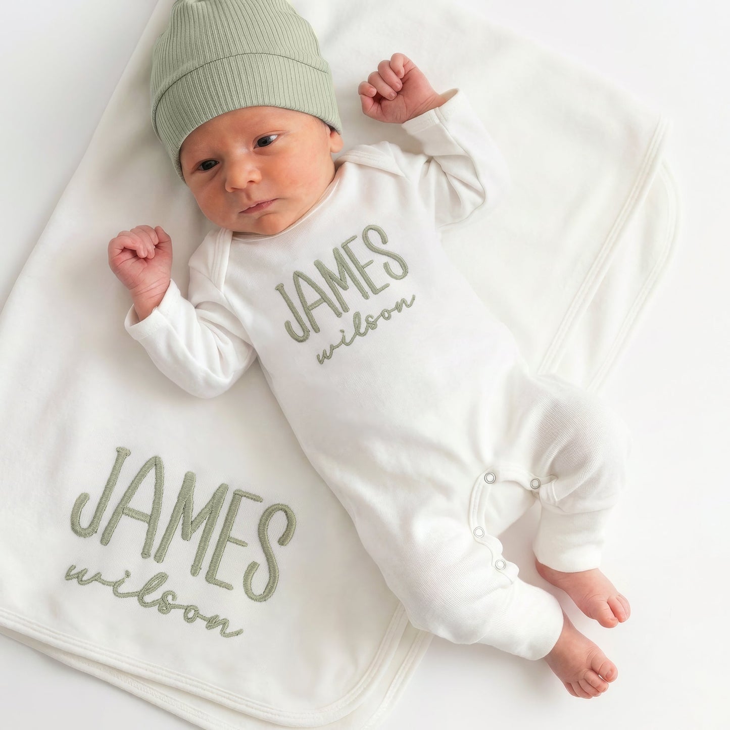 Baby Boy Newborn Coming Home Outfit Embroidered Gift for Baby Shower Organic Cotton Baby Boy Set - Linka Baby