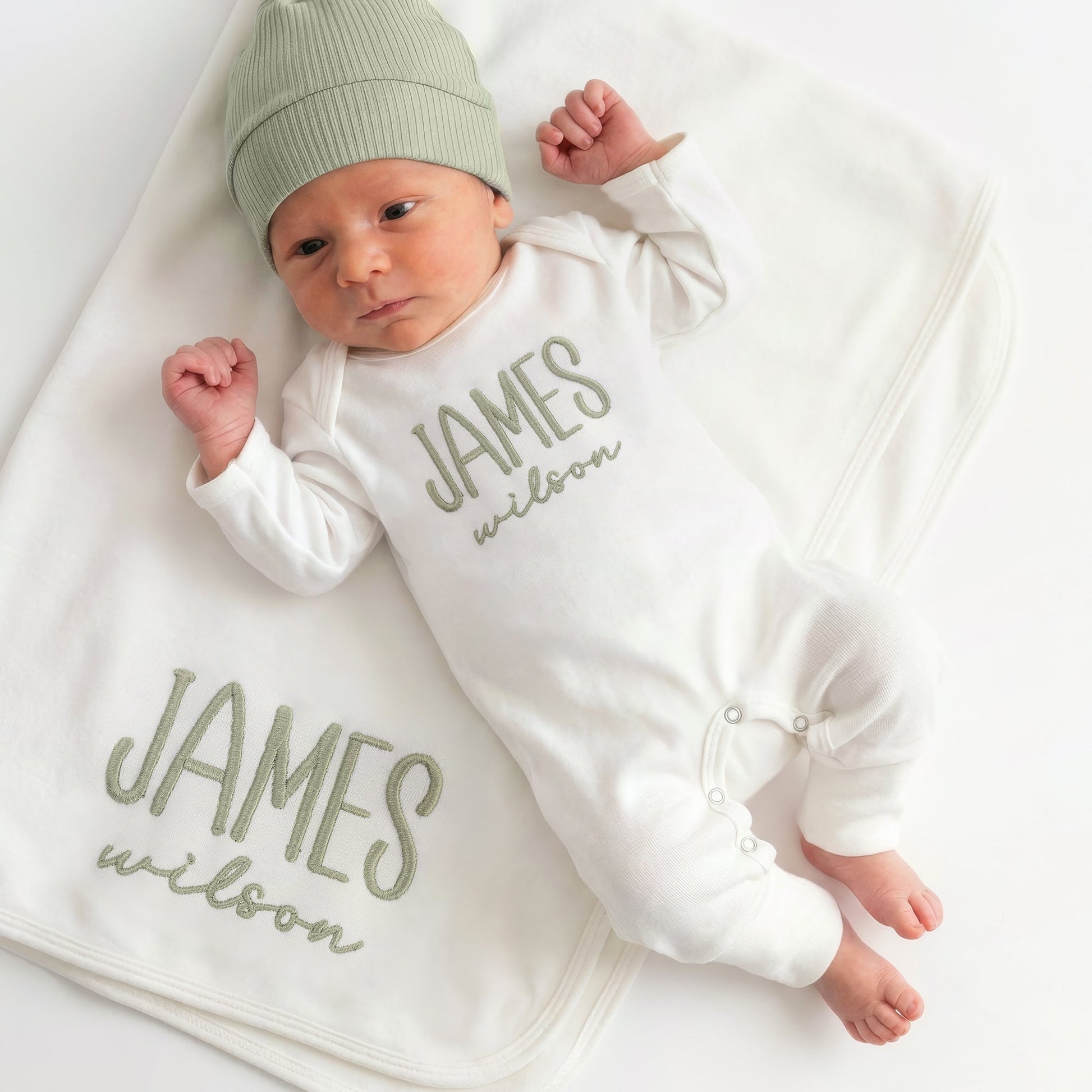 Baby Boy Newborn Coming Home Outfit Embroidered Gift for Baby Shower Organic Cotton Baby Boy Set - Linka Baby