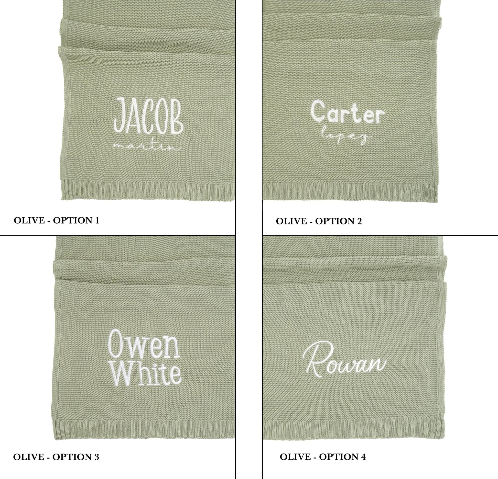 Baby Name Blanket, Embroidered Baby Swaddle, Baby Shower Gift, Newborn Gift, Newborn Name Blanket - Linka Baby