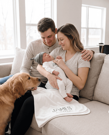 Newborn Baby Boy Coming Home Outfit with Blanket Hospital Outfit Gift for Baby Shower Forest Green