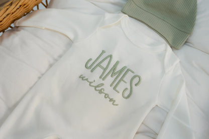 Baby Boy Newborn Coming Home Outfit Embroidered Gift for Baby Shower Organic Cotton Baby Boy Set