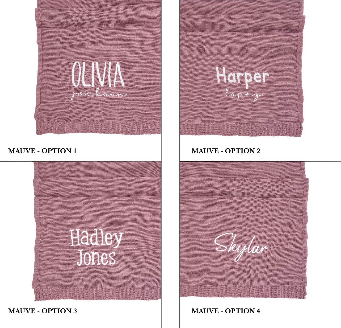 Baby Name Blanket Custom Embroidery knit blanket for baby girl Personalized Keepsake Newborn Christmas Gift