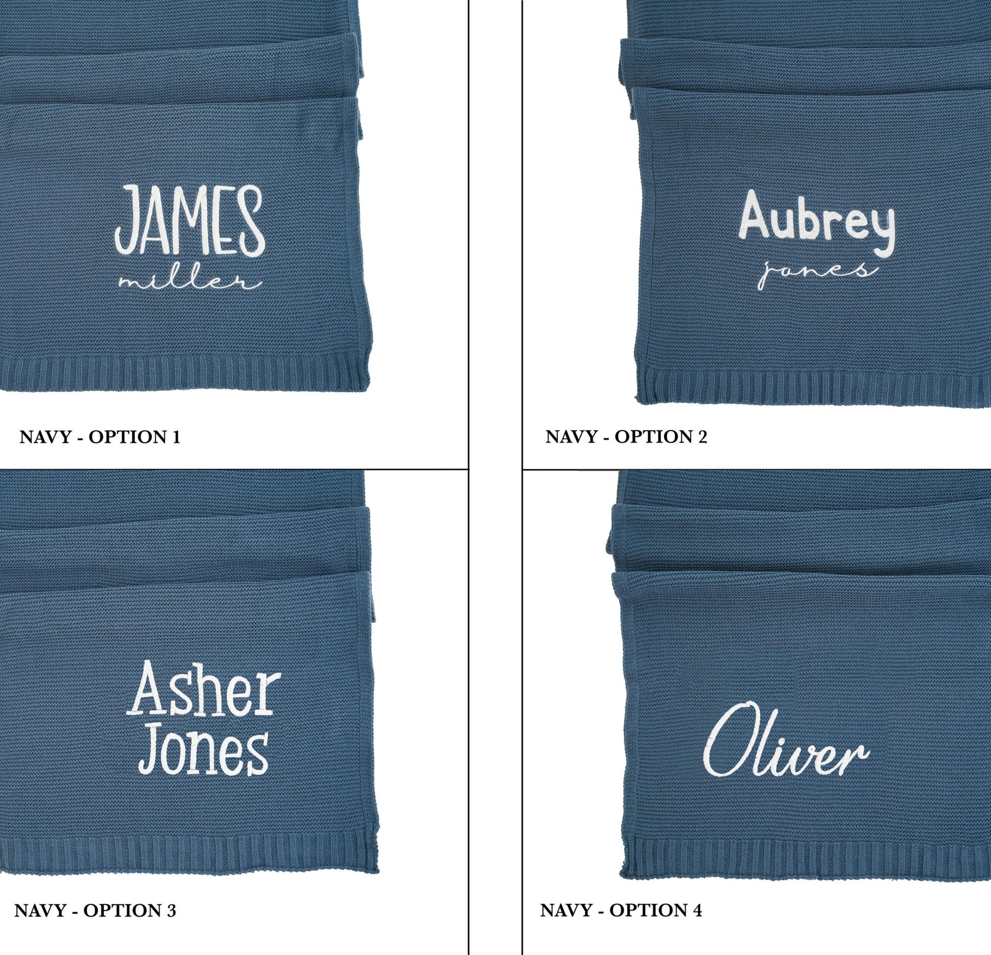 Personalized Baby Boy Blanket with Name Custom Embroidered Newborn Swaddle Baby Shower Gift Knit Blanket