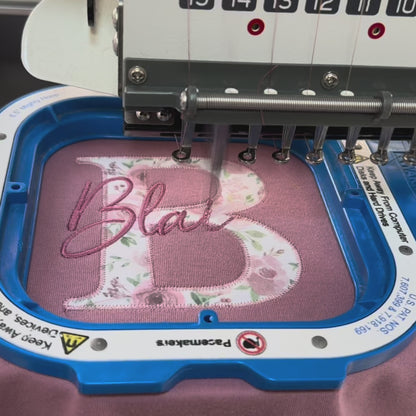 Newborn Baby Girl Coming Home Outfit Mauve Floral Embroidered Romper Personalized Baby Shower Gift